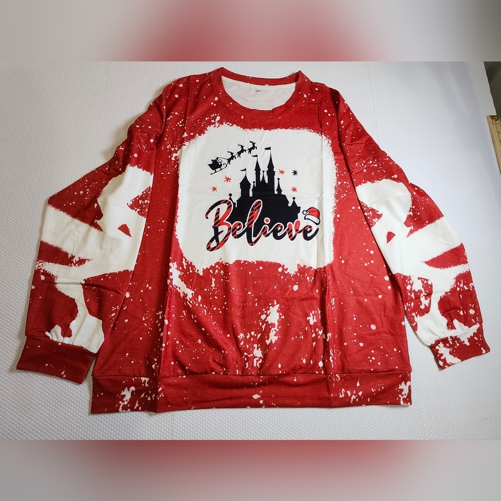 Believe Red Holiday Crewneck Sweatshirt